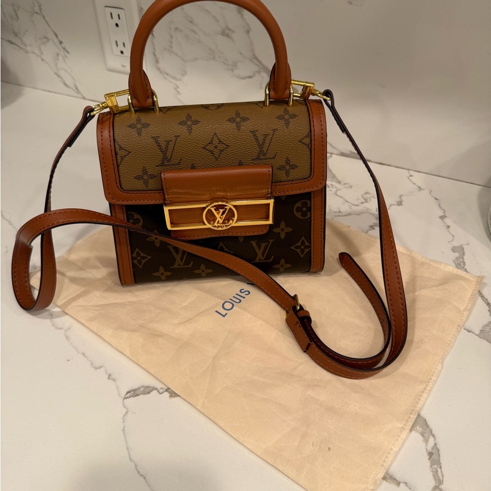 Louis Vuitton Brown and Tan Monogram Mini Bag - Picture 5 of 7